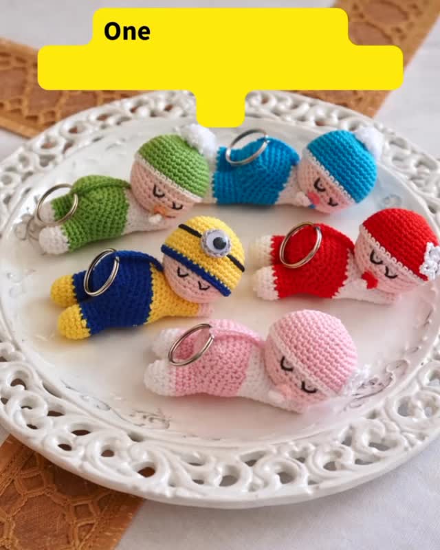 Sleeping Baby Keychains — handmade crochet keychain from @crochet_keychains.pk