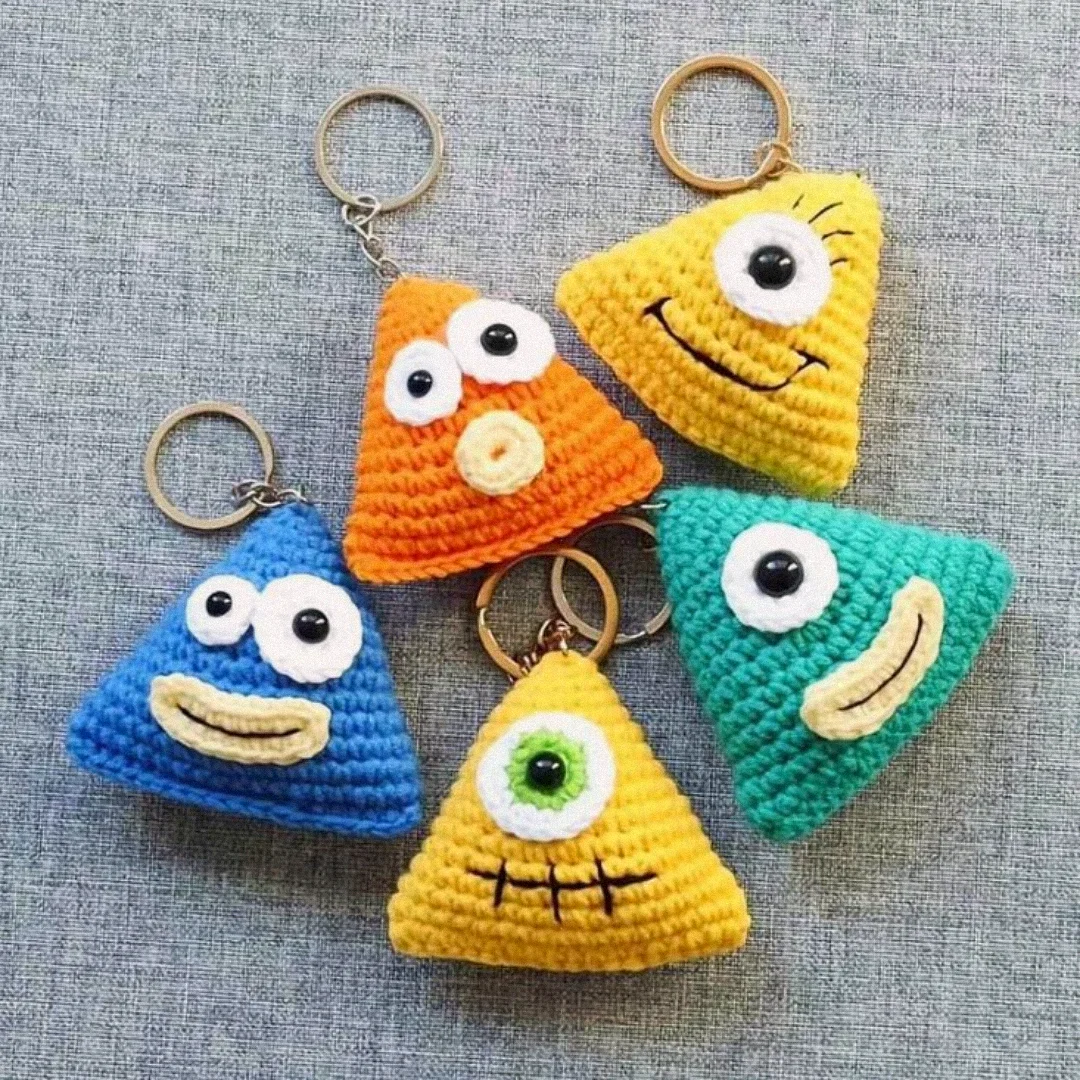 Monster Face Keychains — handmade crochet keychain from @crochet_keychains.pk