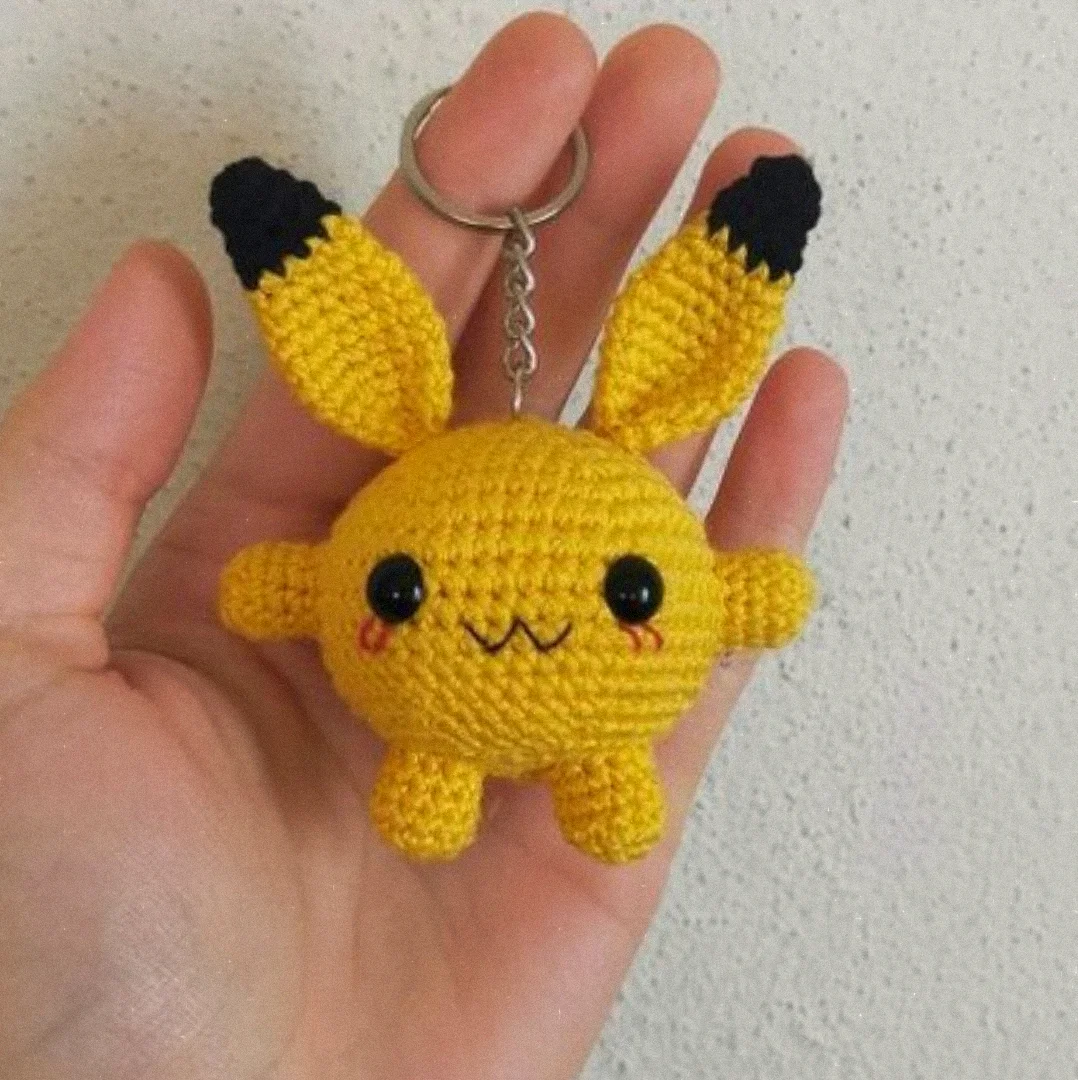 Pikachu Keychain — handmade crochet keychain from @crochet_keychains.pk